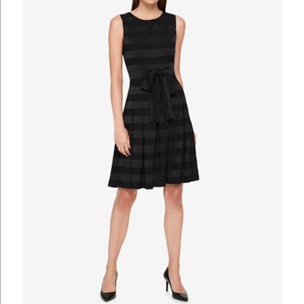 Tommy Hilfiger Satin Striped Fit and Flare Dress 2